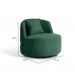 [OUTLET] Poltrona Laila Bouclé Verde e Preta