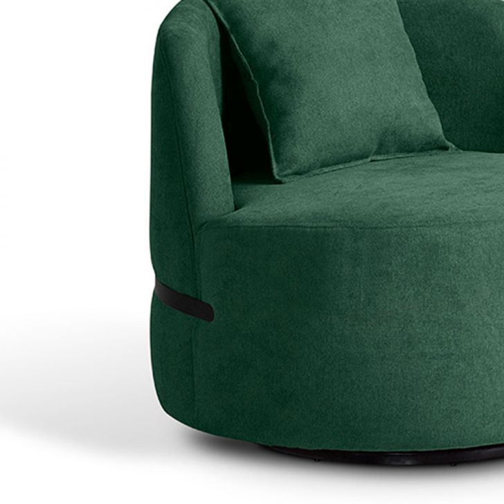[OUTLET] Poltrona Laila Bouclé Verde e Preta