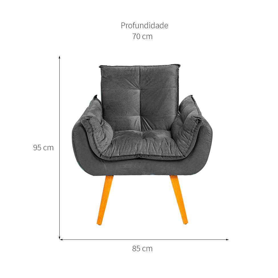 [OUTLET] Poltrona Lidi Cinza
