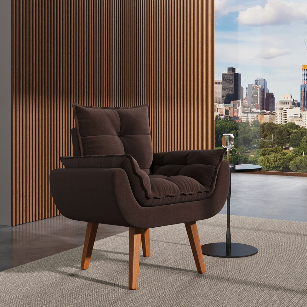 [OUTLET] Poltrona Lidi Marrom