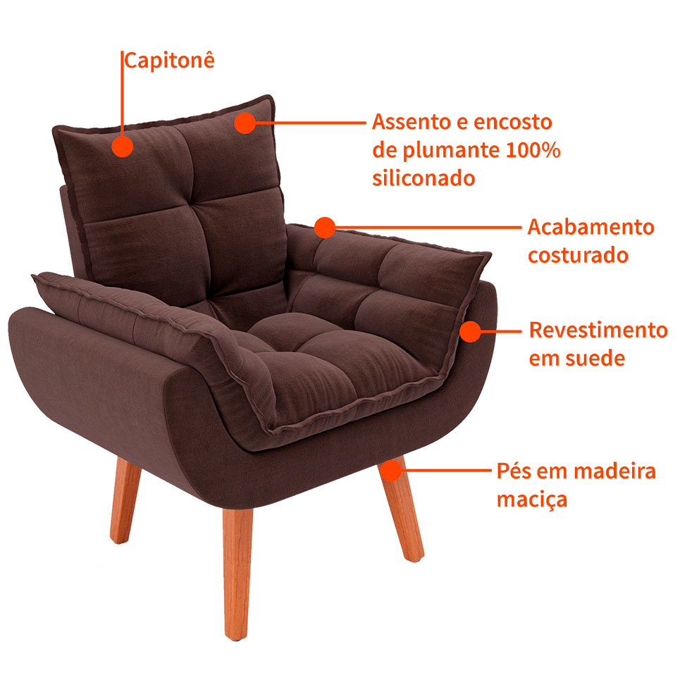 [OUTLET] Poltrona Lidi Marrom