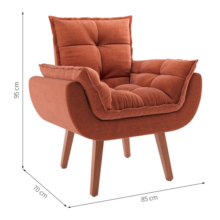 [OUTLET] Poltrona Lidi Suede Terracota
