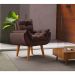 [OUTLET] Poltrona Lidi Veludo Marrom