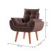 [OUTLET] Poltrona Lidi Veludo Marrom