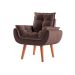 [OUTLET] Poltrona Lidi Veludo Marrom
