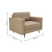 [OUTLET] Poltrona Living Pé Palito Linho Cotton Bege