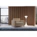 [OUTLET] Poltrona Living Pés e Base em Madeira Linho Cotton Bege