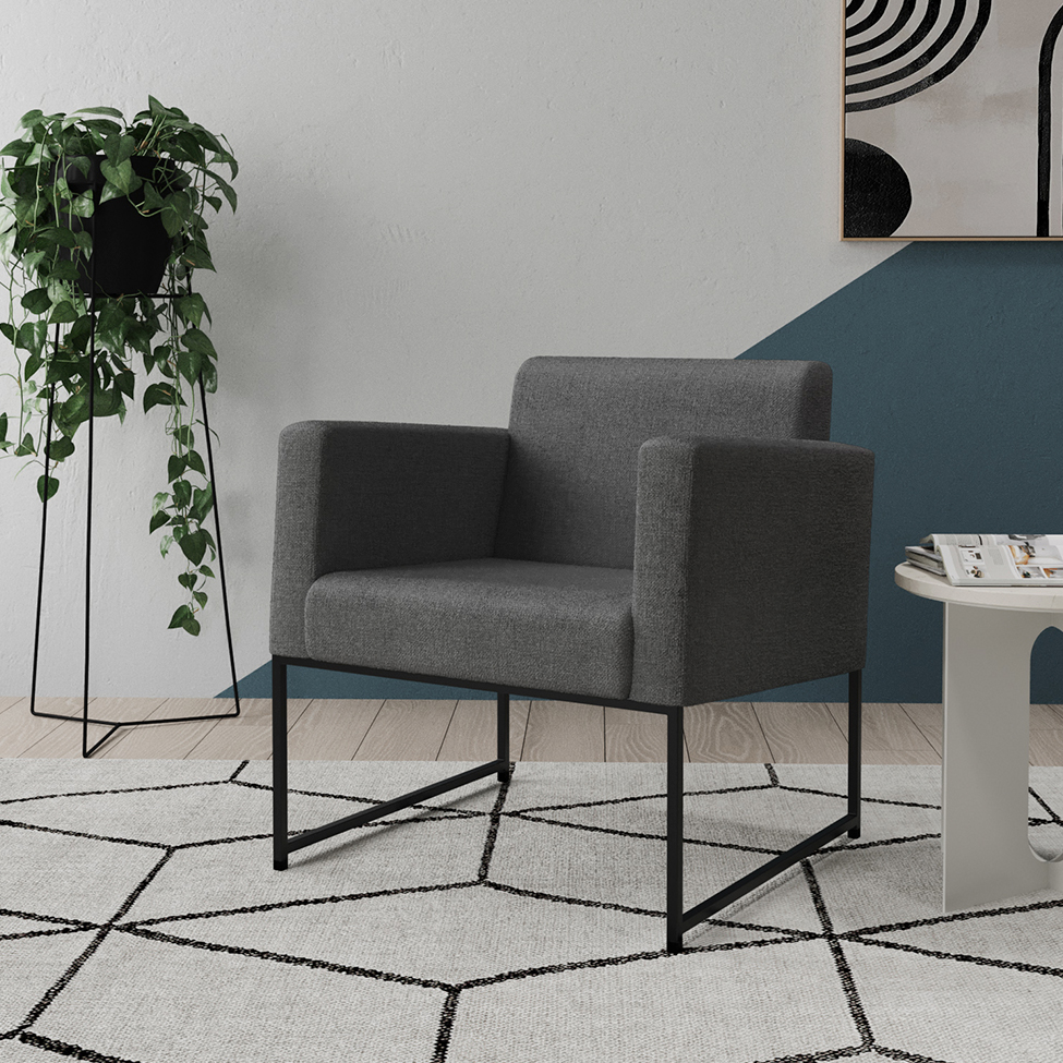 [OUTLET] Poltrona Sara Cinza