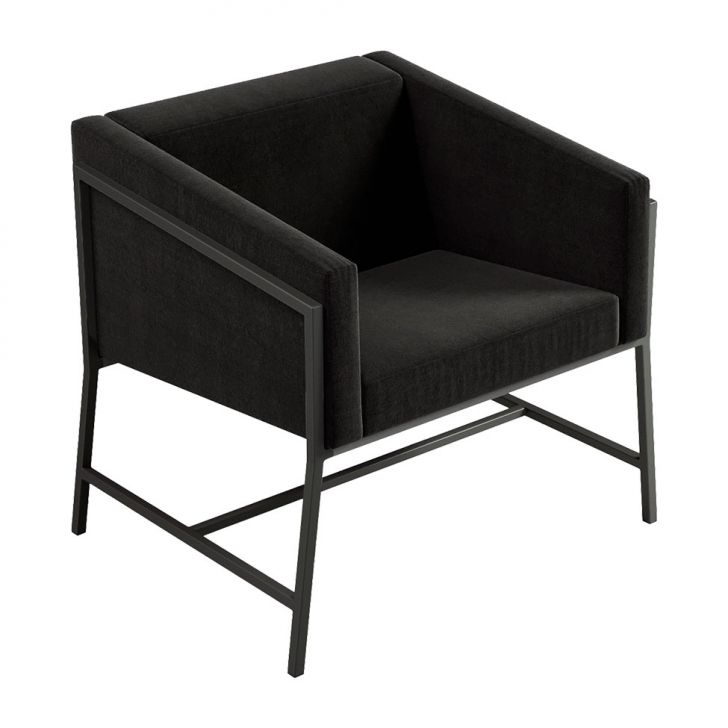 [OUTLET] Poltrona Truman Suede Preto