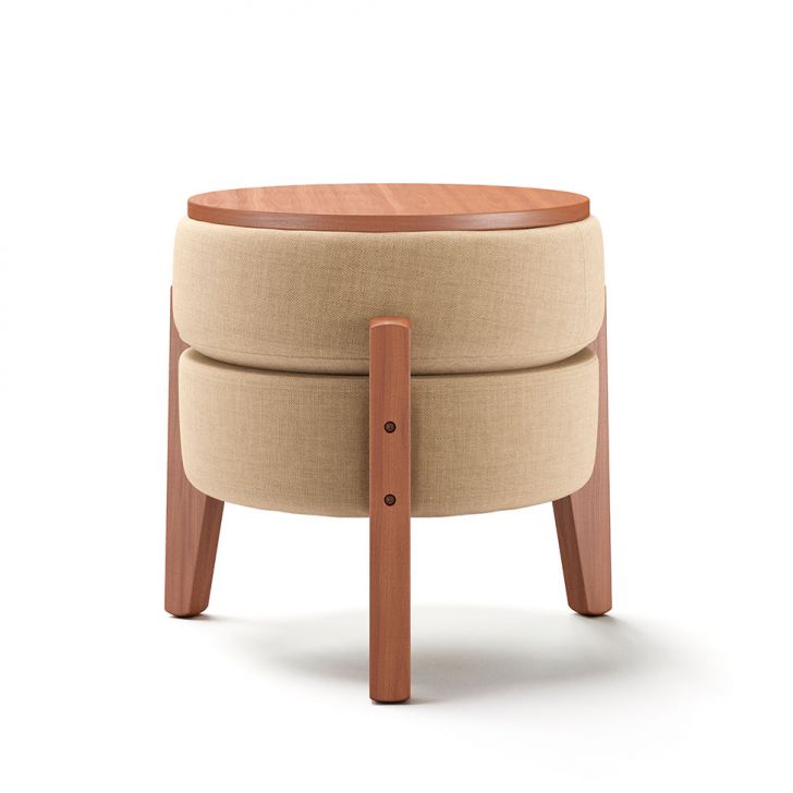 [OUTLET] Puff Frapê Linho Bege 47 cm