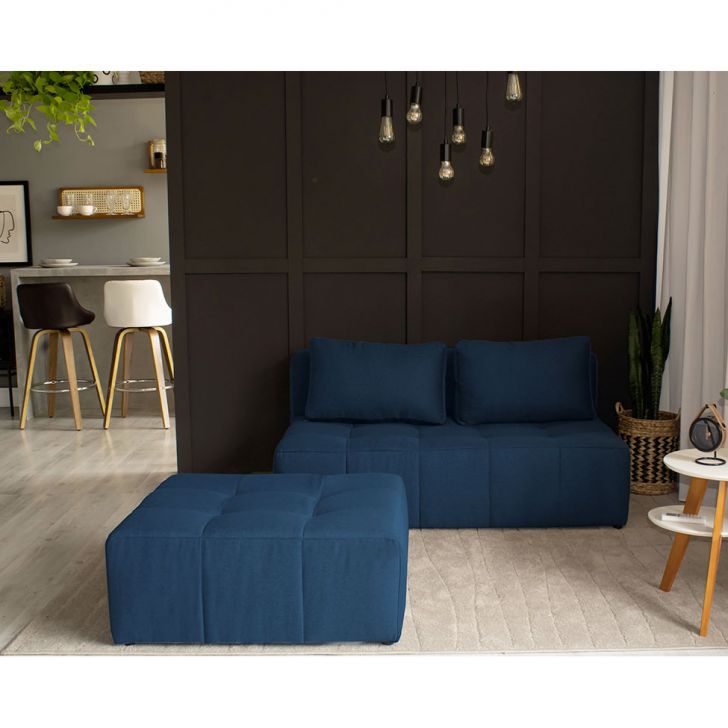 [OUTLET] Puff Modular Soho Azul Marinho