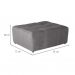 [OUTLET] Puff Modular Soho Linho Cinza