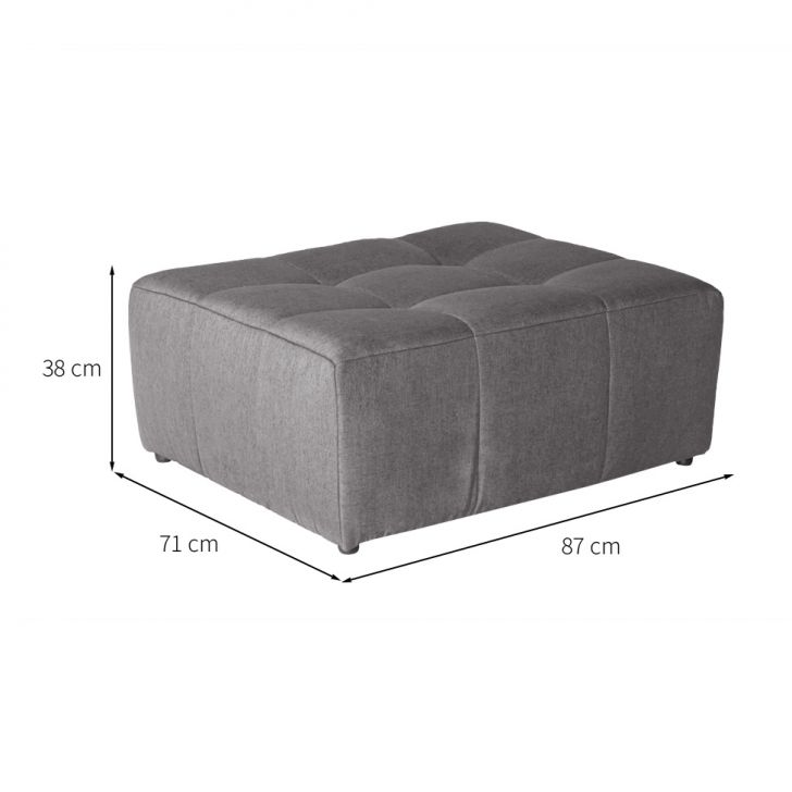 [OUTLET] Puff Modular Soho Linho Cinza