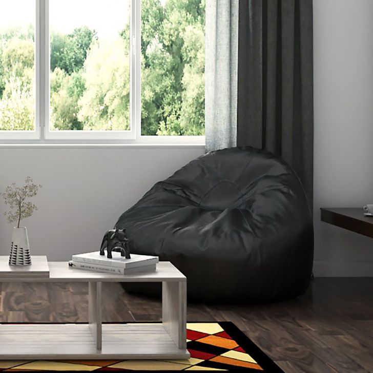 [OUTLET] Puff Redondo Courino Preto