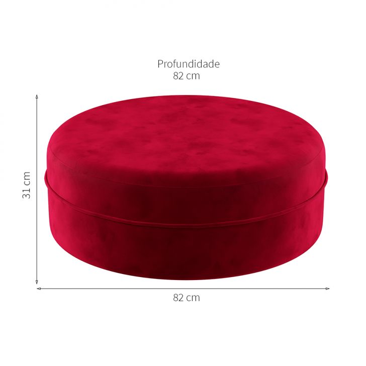 [OUTLET] Puff Soho Vermelho 82 cm