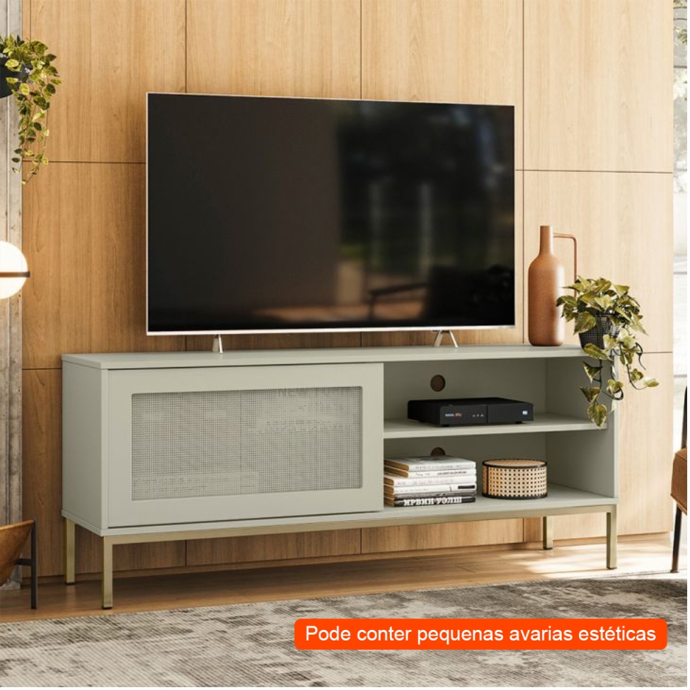 [OUTLET] Rack Buriti 1 PT Off White 135 cm