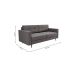 [OUTLET] Sofá 2 Lugares 140 cm Living Linho Cotton Cinza