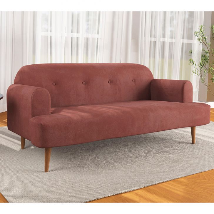 [OUTLET] Sofá 2 Lugares Kiev Velosuede Telha 165 cm