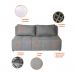 [OUTLET] Sofá 2 Lugares Modular Soho Linho Cinza
