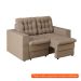 [OUTLET] Sofá 2 Lugares Retrátil Lubeck Plush Suede Bege 140 cm