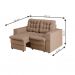 [OUTLET] Sofá 2 Lugares Retrátil Lubeck Plush Suede Bege 140 cm
