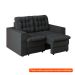[OUTLET] Sofá 2 Lugares Retrátil Lubeck Plush Suede Grafite 140 cm