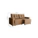 [OUTLET] Sofá 3 Lugares 180 cm Retrátil Lubeck I Suede Bege