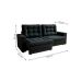 [OUTLET] Sofá 3 Lugares 180 cm Retrátil Lubeck Plush Suede Grafite
