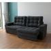 [OUTLET] Sofá 3 Lugares 180 cm Retrátil Lubeck Plush Suede Grafite