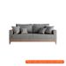 [OUTLET] Sofá 3 Lugares Beny Base de Madeira Linho Cotton Cinza
