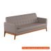 [OUTLET] Sofá 3 Lugares Brooks Linho Cinza e Amêndoa 200 cm