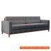 [OUTLET] Sofá 3 Lugares Living Base de Madeira Linho Cotton Cinza 210 cm