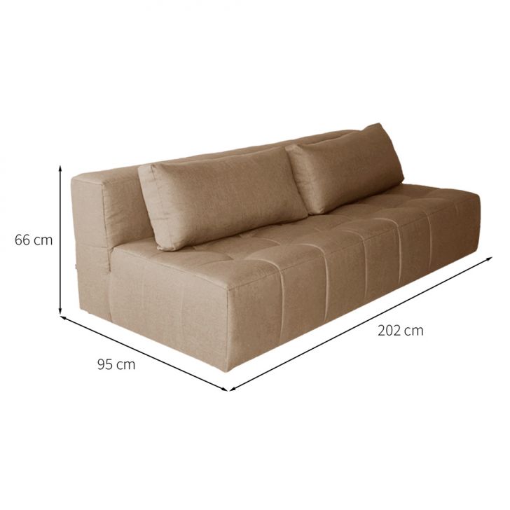 [OUTLET] Sofá 3 Lugares Modular Soho Linho Bege