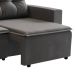 [OUTLET] Sofá 3 Lugares Retrátil Amsterdã I Suede Grafite 180 cm