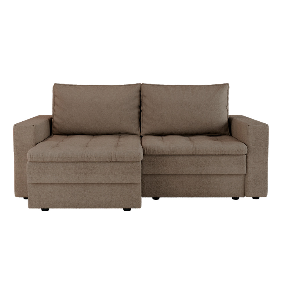 [OUTLET] Sofá 3 Lugares Retrátil Berna Linho Bege 210 cm
