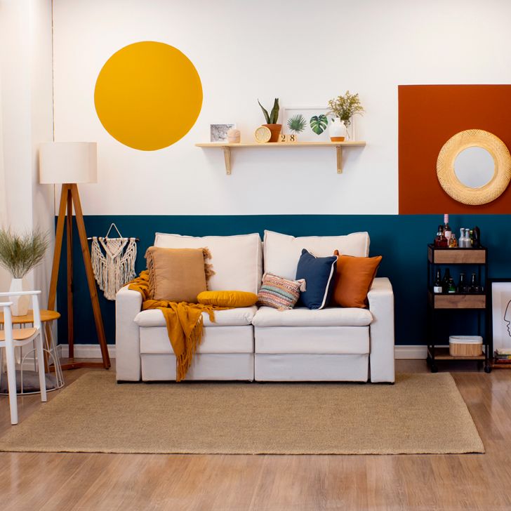 [OUTLET] Sofá 3 Lugares Retrátil Berna Linho Cru 180 cm