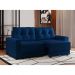 [OUTLET] Sofá 3 Lugares Retrátil Lubeck Linho Azul Marinho