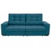 [OUTLET] Sofá 3 Lugares Retrátil e Reclinável Biarritz Suede Azul Turquesa