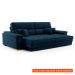 [OUTLET] Sofá 3 Lugares Retrátil e Reclinável Lupin Linho Azul Marinho 214 cm