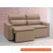 [OUTLET] Sofá 3 Lugares Retrátil e Reclinavél Hanôver Suede Bege 180 cm