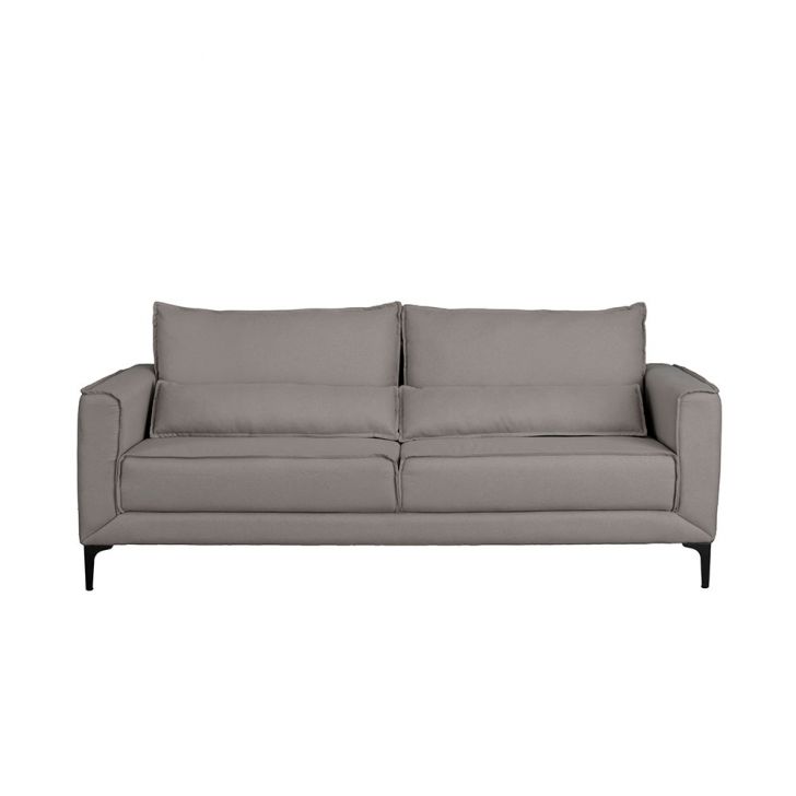 [OUTLET] Sofá 3 Lugares Versatti Linho Cinza 210 cm