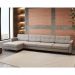 [OUTLET] Sofá 4 Lugares Living com Chaise Esquerdo Pé Palito Linho Cotton Cru