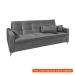 [OUTLET] Sofá-Cama 3 Lugares Casal Facility Veludo Cinza