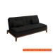 [OUTLET] Sofá-Cama 3 Lugares Casal Premium Base e Pés de Madeira Preto