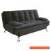 [OUTLET] Sofá-Cama 3 Lugares Casal Premium Suede Cinza