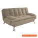 [OUTLET] Sofá-Cama 3 Lugares Casal Premium Suede Velvet Bege