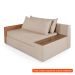 [OUTLET] Sofá-Cama Casal 2 Lugares com Baú Lateral Panamá Linho Chocolate