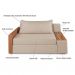 [OUTLET] Sofá-Cama Casal 2 Lugares com Baú Lateral Panamá Linho Chocolate