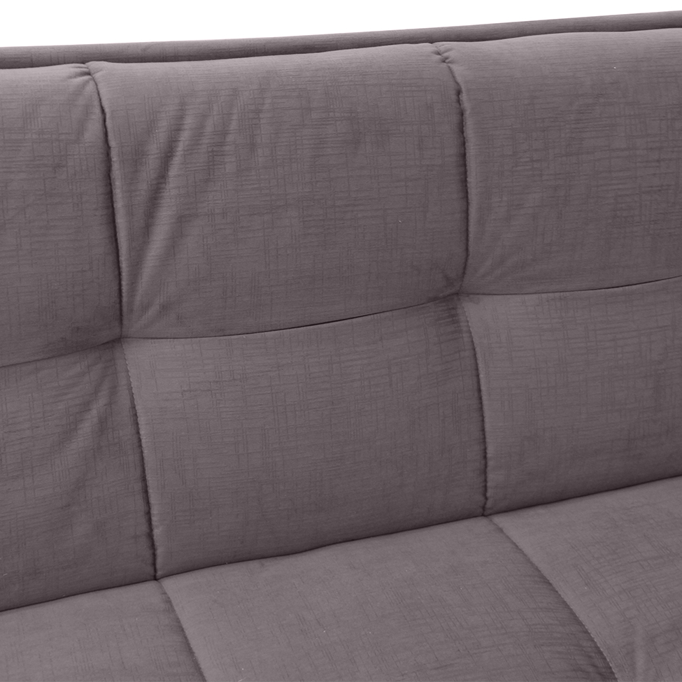 [OUTLET] Sofá-Cama Casal 3 Lugares Anitta Suede Cinza