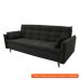 [OUTLET] Sofá-Cama Casal 3 Lugares Marília Suede Grafite